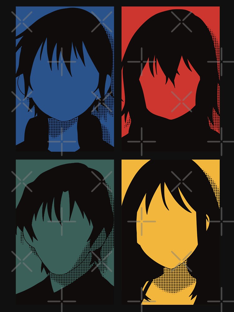 Erased anime  All main character in colorful pop art minimalist