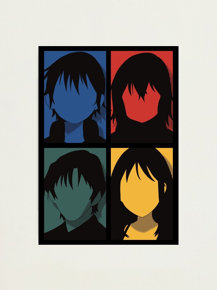 Erased anime  All main character in colorful pop art minimalist