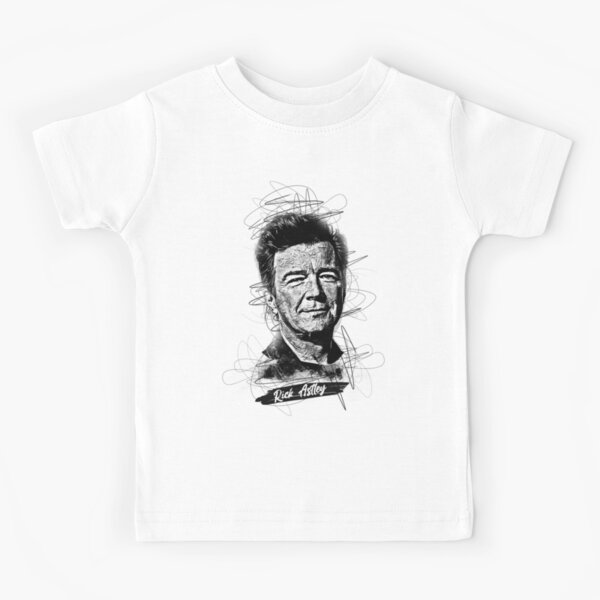 Rick Astley portrait Rickrolling rick-roll Never Gonna Give You Up Kids  T-Shirt by Argo - Pixels