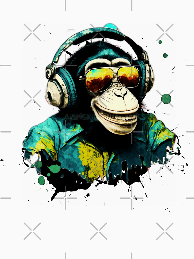 Thumbnail 7 of 7, Classic T-Shirt, Graffiti Dj Monkey Business N.18 designed and sold by DJmonki.