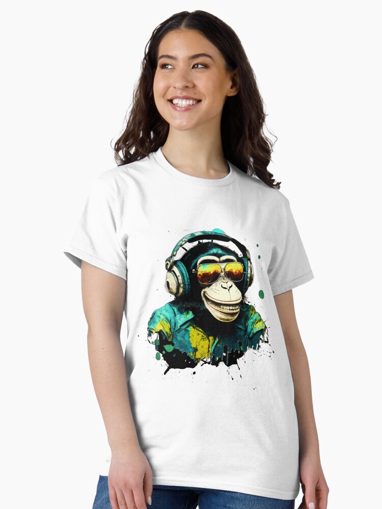 Thumbnail 2 of 7, Classic T-Shirt, Graffiti Dj Monkey Business N.18 designed and sold by DJmonki.