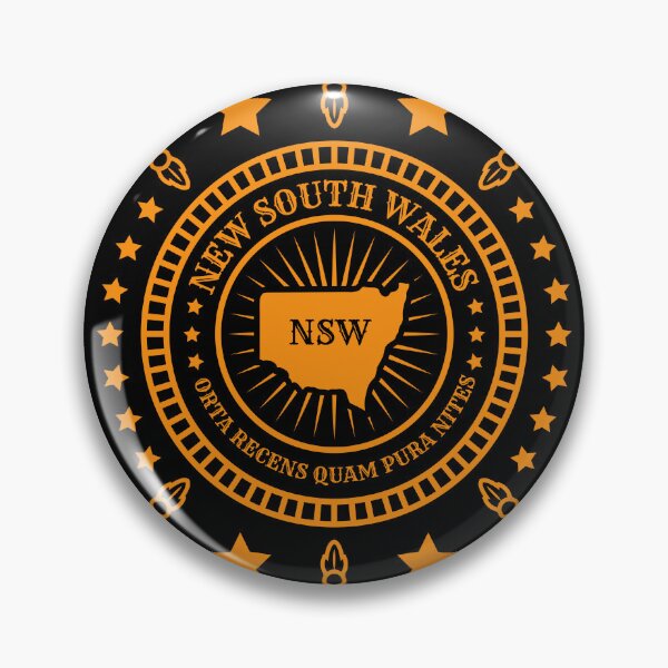 Item preview, New South Wales Map Motto Latin - Orta Recens Quam Pura Nites - NSW Australia States designed and sold by Ranggasme.