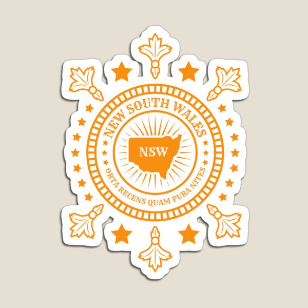 Item preview, New South Wales Map Motto Latin - Orta Recens Quam Pura Nites - NSW Australia States designed and sold by Ranggasme.