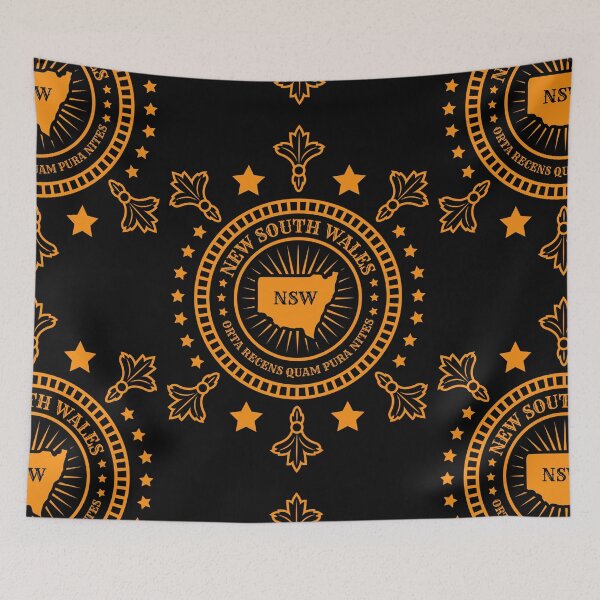 Item preview, New South Wales Map Motto Latin - Orta Recens Quam Pura Nites - NSW Australia States designed and sold by Ranggasme.