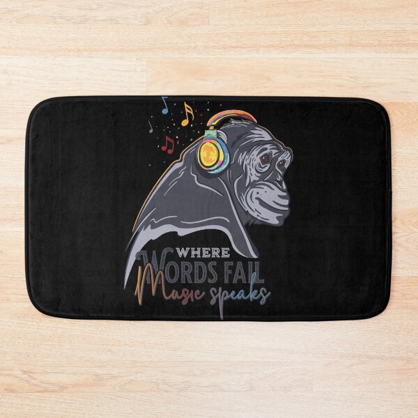 Item preview, Monkey Music. "Where words fail, music speaks." designed and sold by Tara Light.