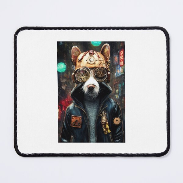 Item preview,  steampunk dog abstract painting designed and sold by ARTeez⭐️⭐️⭐️⭐️⭐️.