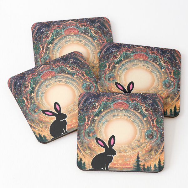 Item preview, Chinese zodiac rabbit moon designed and sold by BigBrainArtwork.