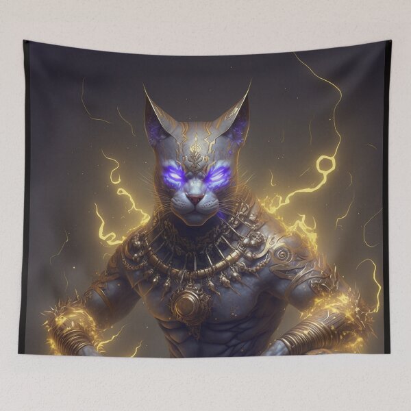 Item preview, Superhero Shirt A Fusion Of Anthropomorphic Cat And Buddha designed and sold by Cree8if.