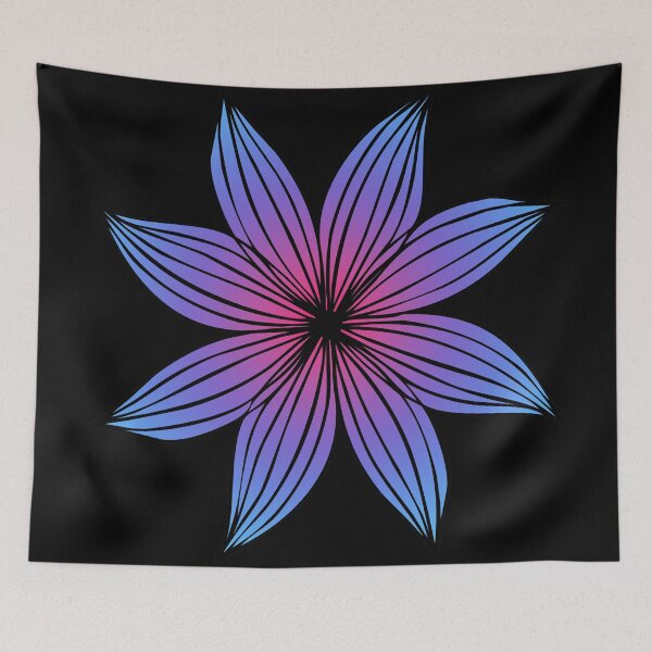 Item preview, Pink and Blue Flower designed and sold by RuthFurtado.