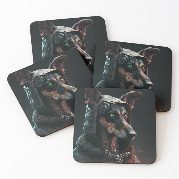 Item preview, Cyberpunk assassin german shepherd dog designed and sold by ARTeez⭐️⭐️⭐️⭐️⭐️.