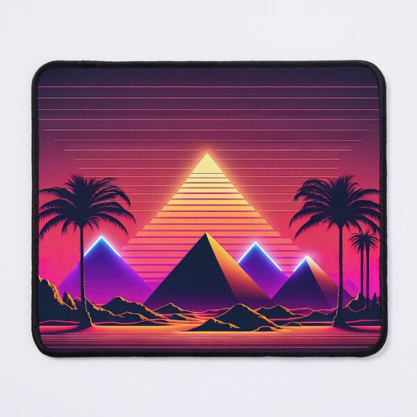 Item preview, Futuristic Neon Dreams of the Pharaohs designed and sold by Mullet Monkey.