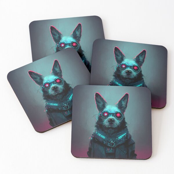 Item preview, Cyberpunk maltese yorkshire futuristic dog designed and sold by ARTeez⭐️⭐️⭐️⭐️⭐️.