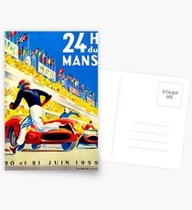 "MANS" 24 Hour Grand Prix Auto Race Postcards