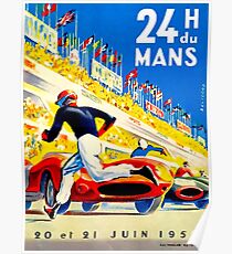 "MANS" 24 Stunden Grand Prix Autorennen Poster