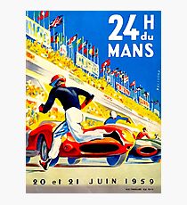 "MANS" 24 Hour Grand Prix Auto Race Photographic Print