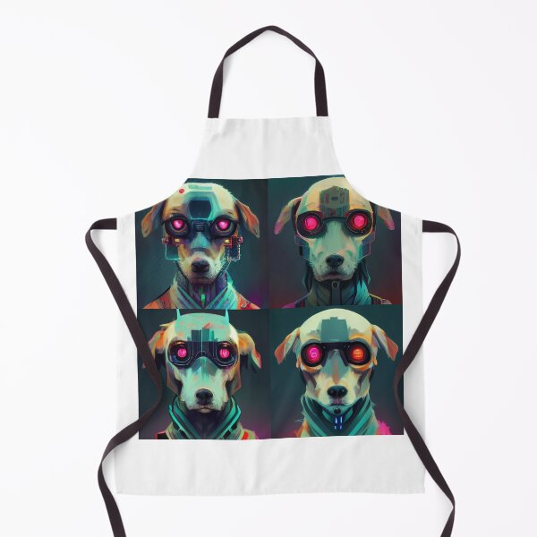 Item preview, Collage art cberpunk futuristic dog designed and sold by ARTeez⭐️⭐️⭐️⭐️⭐️.