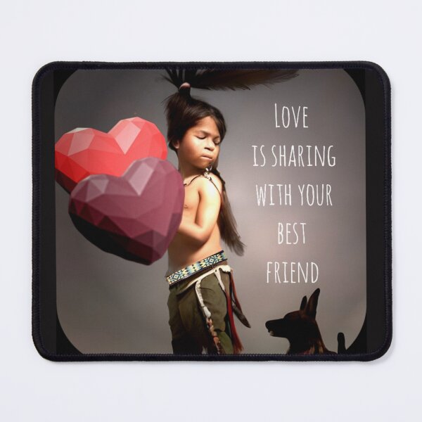 Item preview, Young boy with dog and Valentine heart  designed and sold by Coexist In Tee's .