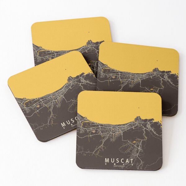 Item preview, Muscat City Map of Oman - Pastel designed and sold by deMAP.
