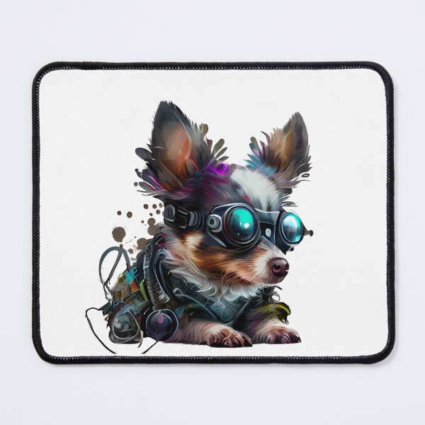 Item preview, Cyberpunk futuristic maltese dog designed and sold by ARTeez⭐️⭐️⭐️⭐️⭐️.