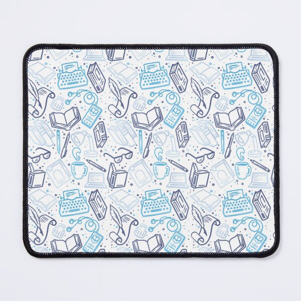 Item preview, Bookish Mood Doodles Sky Blue designed and sold by polliadesign.