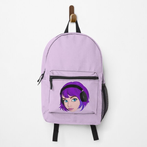 Item preview, Purple Haired Girl in Headphones designed and sold by Lilieae.
