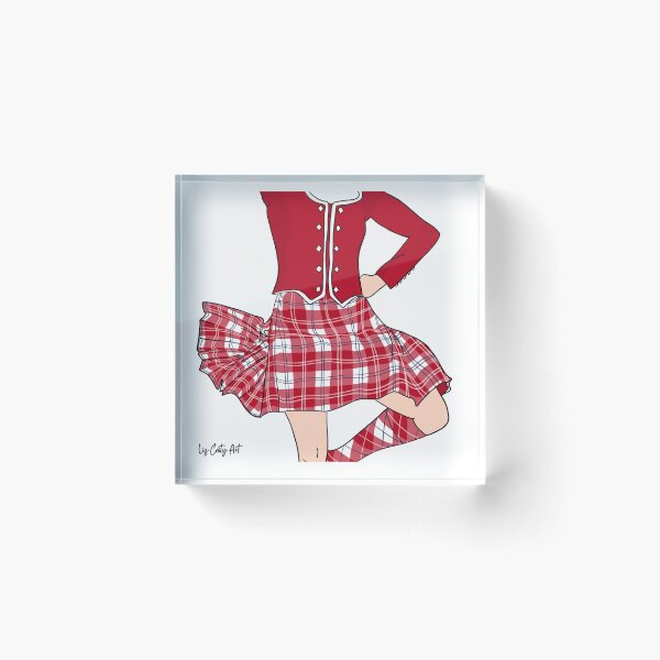 Item preview, Highland Dancer Red Kilt designed and sold by LizCaityArt.