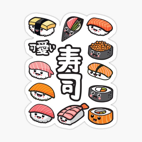 Yummy Sushi Stickers Redbubble