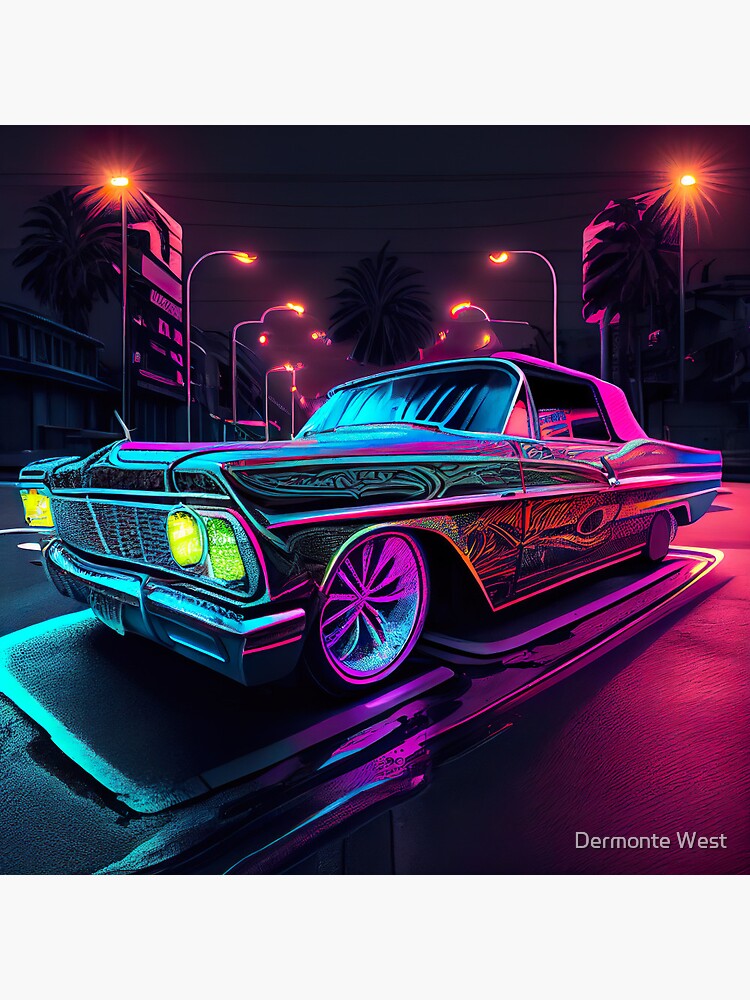 Electric Neon Modern Lowrider Hot Rod 002