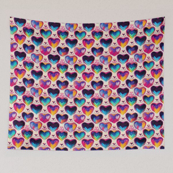 Item preview, Kitten Hearts Print designed and sold by MissKosmic's Shop.