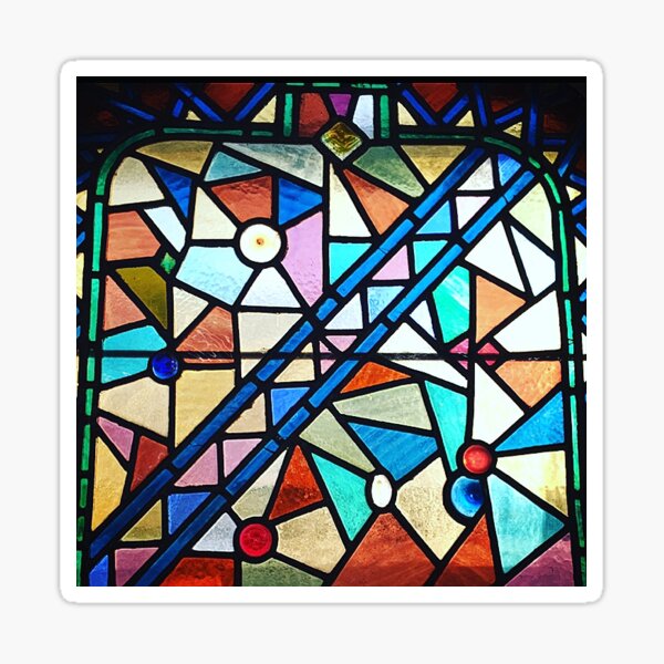 "Vintage Stained Glass Window" Sticker for Sale by yuliyamilana Redbubble