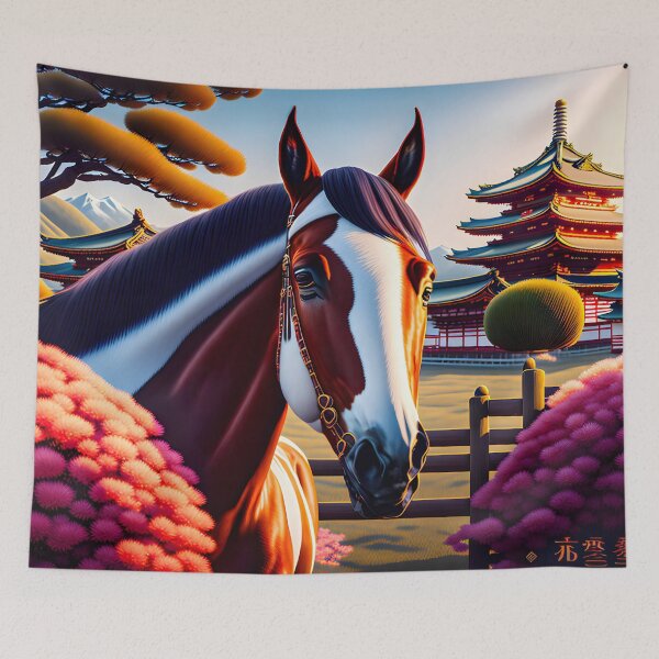 Item preview, Miyako Temple Horse designed and sold by @adorcharm Modern & Classic AI Art.