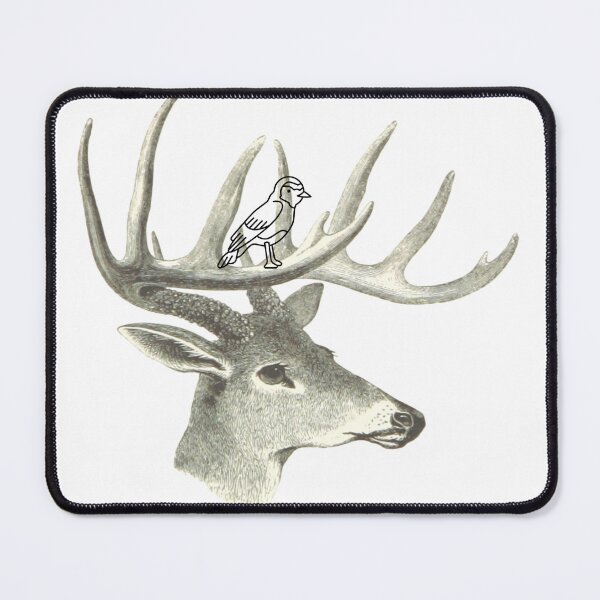 Item preview, Deer stag head with a bird designed and sold by Benlaniboutique.