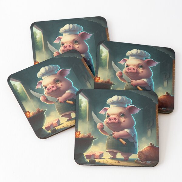 Item preview, Butcher pig reaqdy for work designed and sold by Nosik-Designs.