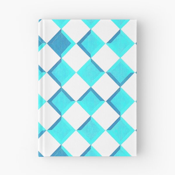 Item preview, Cyan Diagonal Checkers On White designed and sold by Patternifico.