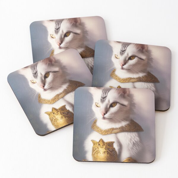 Item preview, Golden armor knight cat: Snow designed and sold by Dendros-Studio.