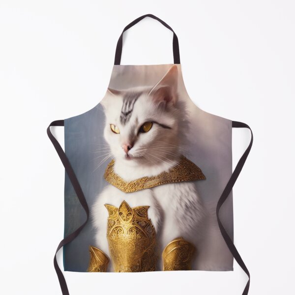 Artikelvorschau, Ritterkatze mit goldener Rüstung: Schnee entworfen und verkauft von Dendros-Studio.