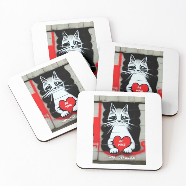 Item preview, Valentines cat humor graffiti  designed and sold by Coexist In Tee's .
