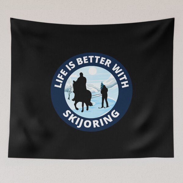 Item preview, Horse Skijoring Extreme Winter Sport Ski Race designed and sold by CuteDesigns1.