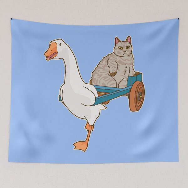 Item preview, Cat ride Goose - animal meme designed and sold by Rzera-.