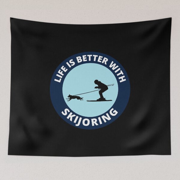 Item preview, Dog Skijoring Extreme Winter Sport Ski Race Racing designed and sold by CuteDesigns1.