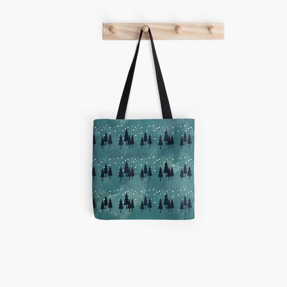 Snow landscape on arctic blue Tote Bag