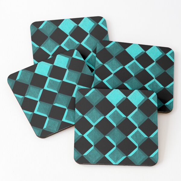 Item preview, Teal Diagonal Checkers designed and sold by Patternifico.