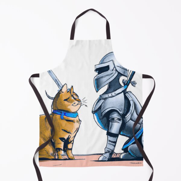 Item preview, Cat and knight face off-Edited AI generated art designed and sold by Frostp.