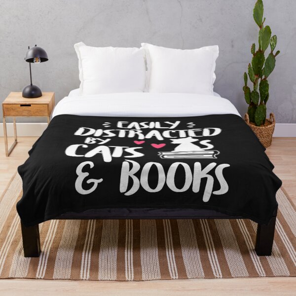 Item preview, Easily Distracted by cats and books designed and sold by juny2020.