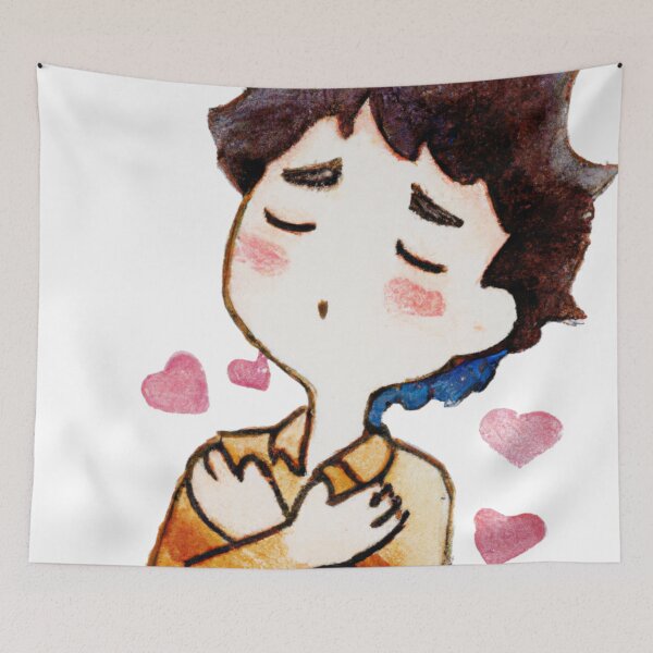 Item preview, Struck By Love, Lovestruck man, a Cute gift for Valentines Day designed and sold by Color-Me-Blue.
