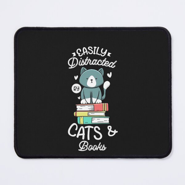 Item preview, Easily Distracted by cats and books designed and sold by juny2020.
