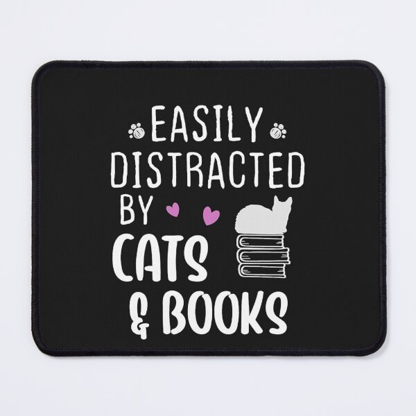 Item preview, Easily Distracted by cats and books designed and sold by juny2020.