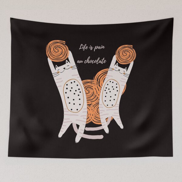 Item preview, Life Is Pain Au Chocolate designed and sold by Doodlehub.