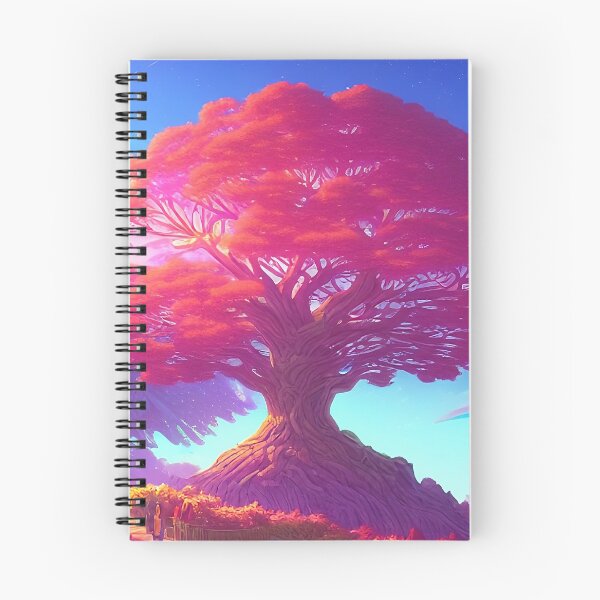 Item preview, Colorful surreal landscapes scenery with vibrant colors 4 beautiful tree designed and sold by vishalraifx.