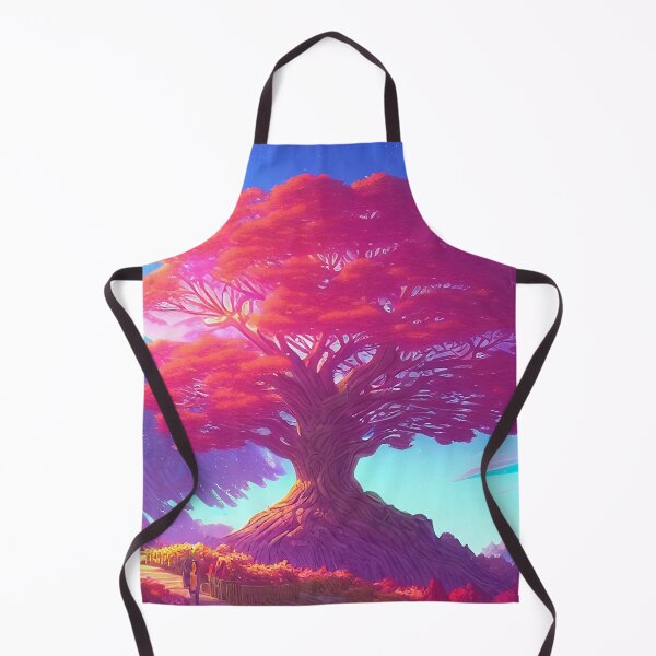 Item preview, Colorful surreal landscapes scenery with vibrant colors 4 beautiful tree designed and sold by vishalraifx.